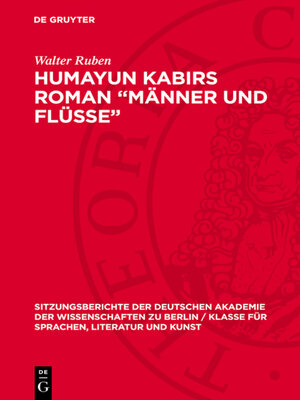 cover image of Humayun Kabirs Roman „Männer und Flüsse"